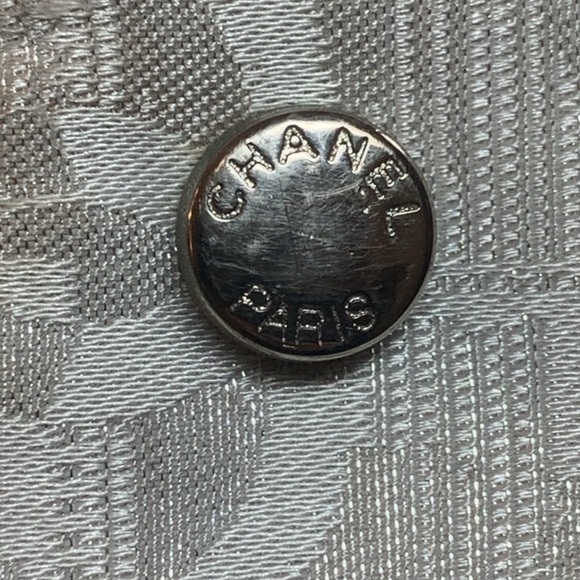 Chanel Rare Silver Travel Line Fabric Tote with Silver Leather Handles - Picture 12 of 17